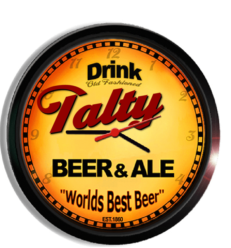 Personalized talty beer clock