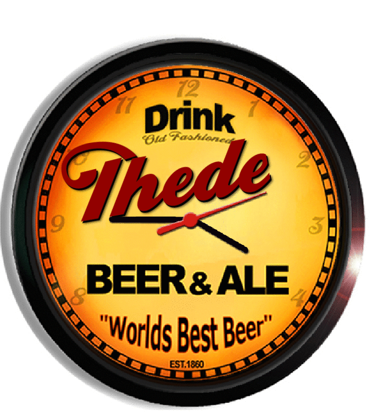 Personalized thede beer clock
