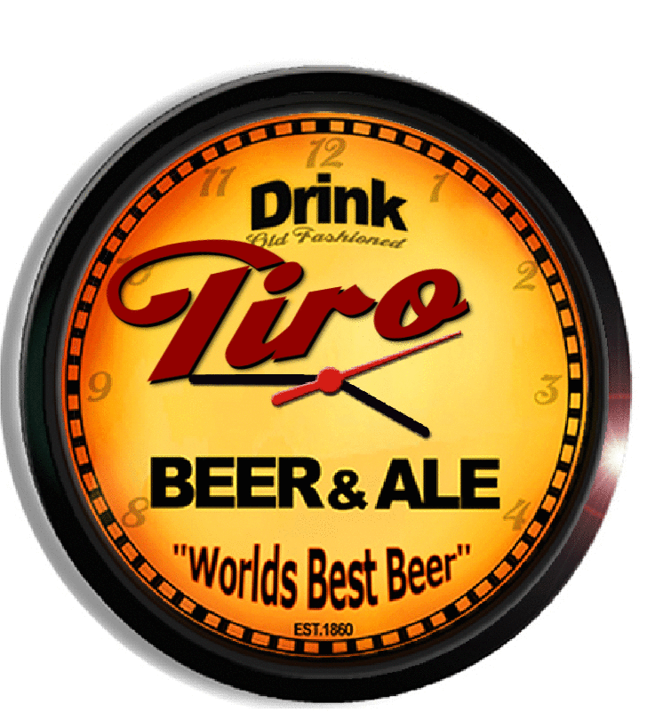 Personalized tiro beer clock