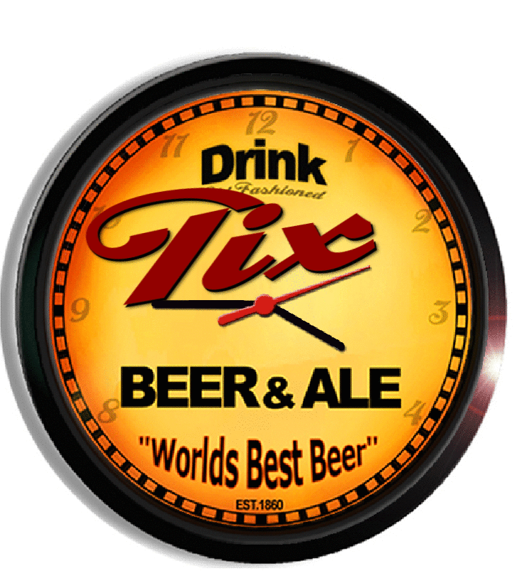 Personalized tix beer clock