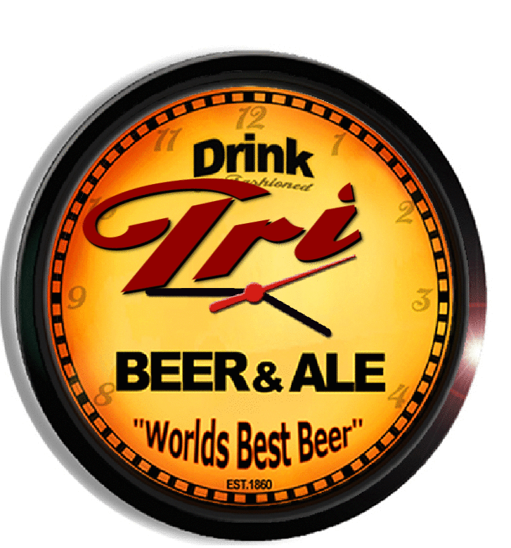 Personalized tri beer clock