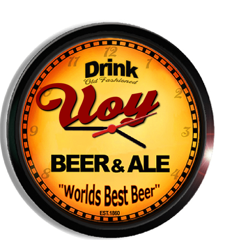 Personalized uoy beer clock