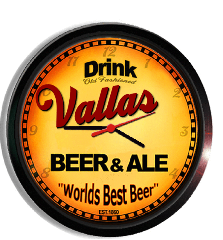 Personalized vallas beer clock