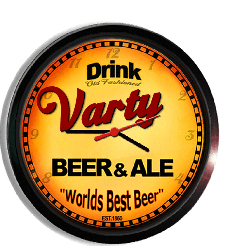 Personalized varty beer clock