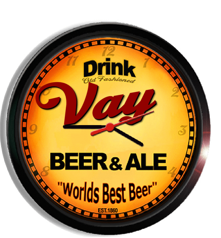 Personalized vay beer clock