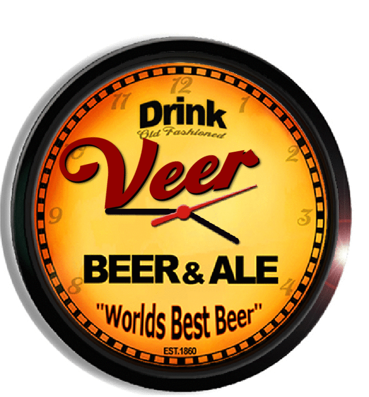 Personalized veer beer clock
