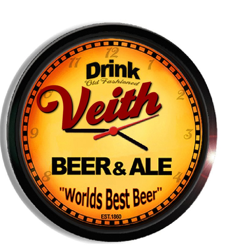 Personalized veith beer clock