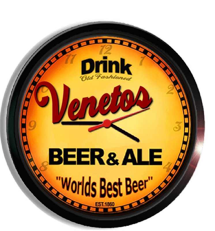 Personalized venetos beer clock