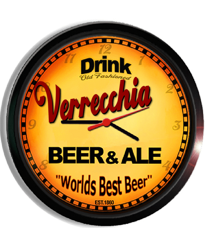 Personalized verrecchia beer clock