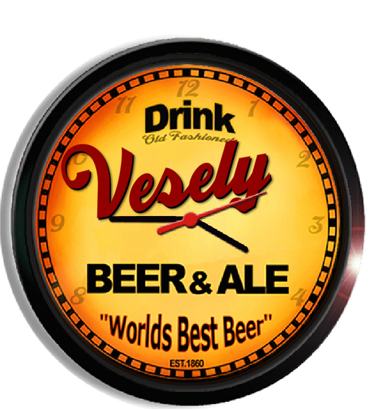 Personalized vesely beer clock