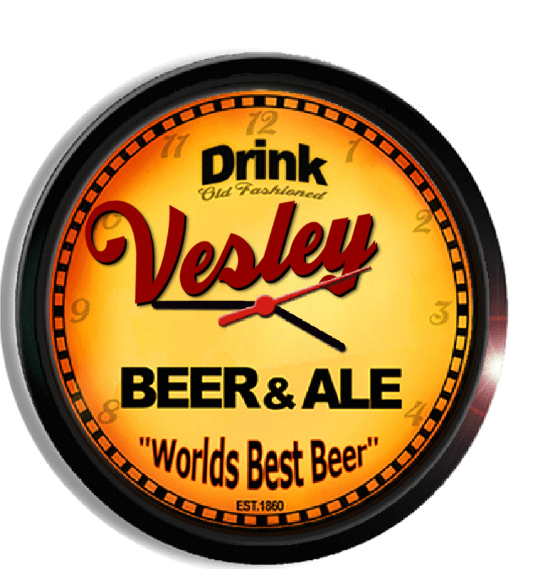 Personalized vesley beer clock