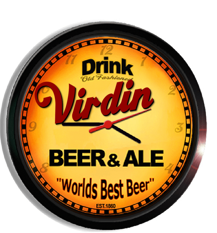 Personalized virdin beer clock