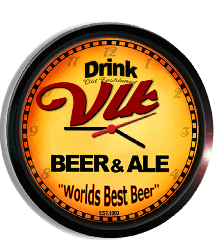 Personalized vlk beer clock