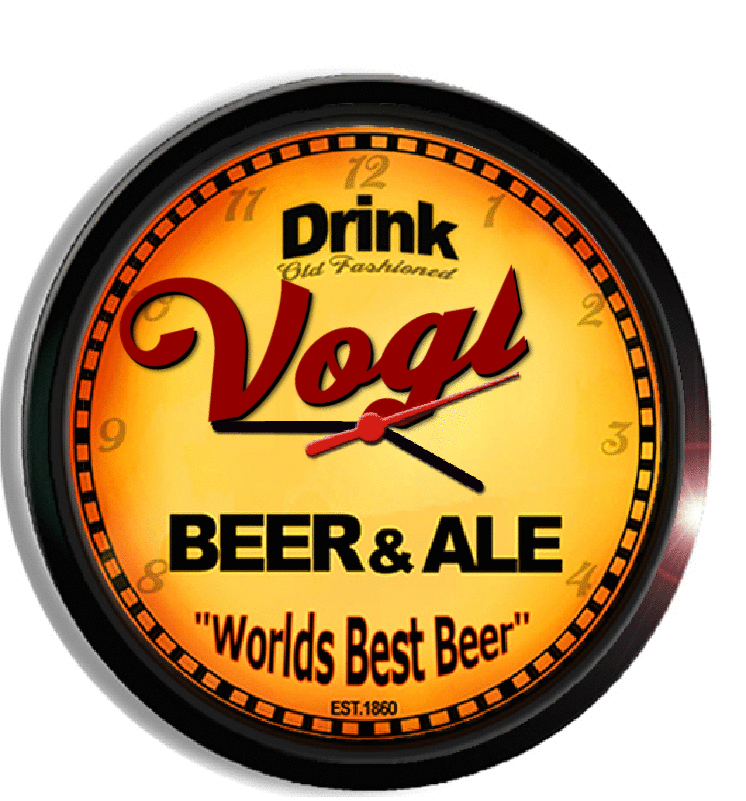 Personalized vogl beer clock