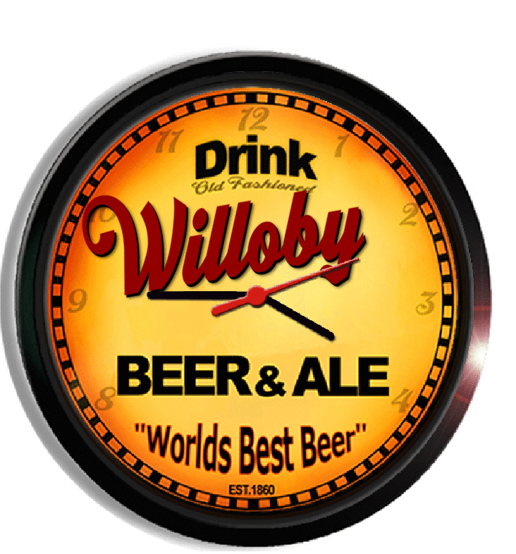 Personalized willoby beer clock