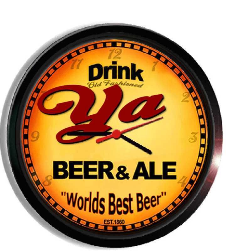 Personalized ya beer clock