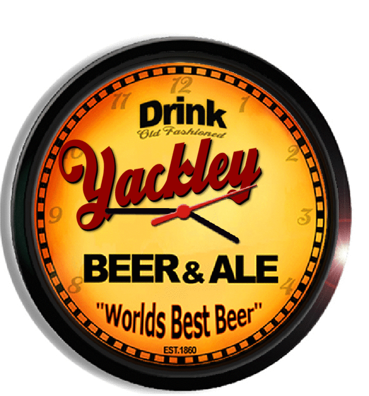 Personalized yackley beer clock