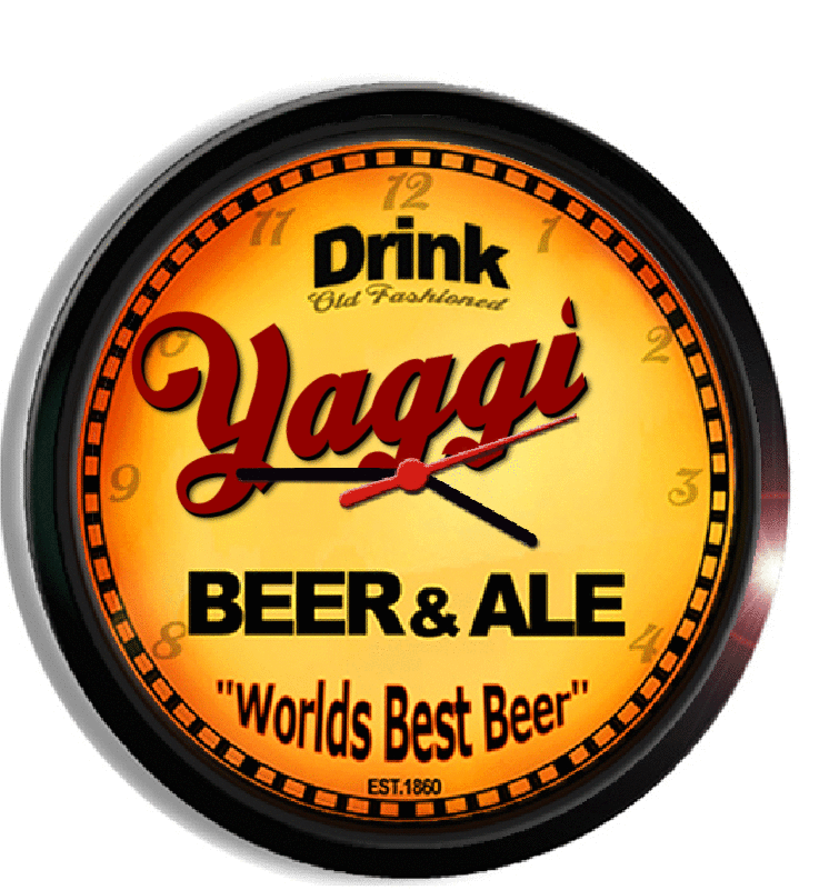 Personalized yaggi beer clock