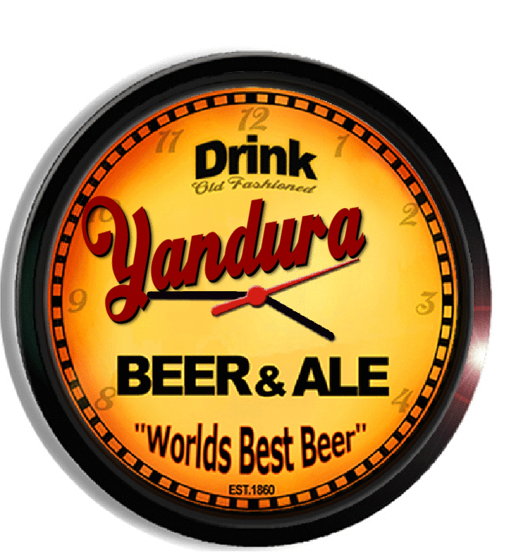 Personalized yandura beer clock