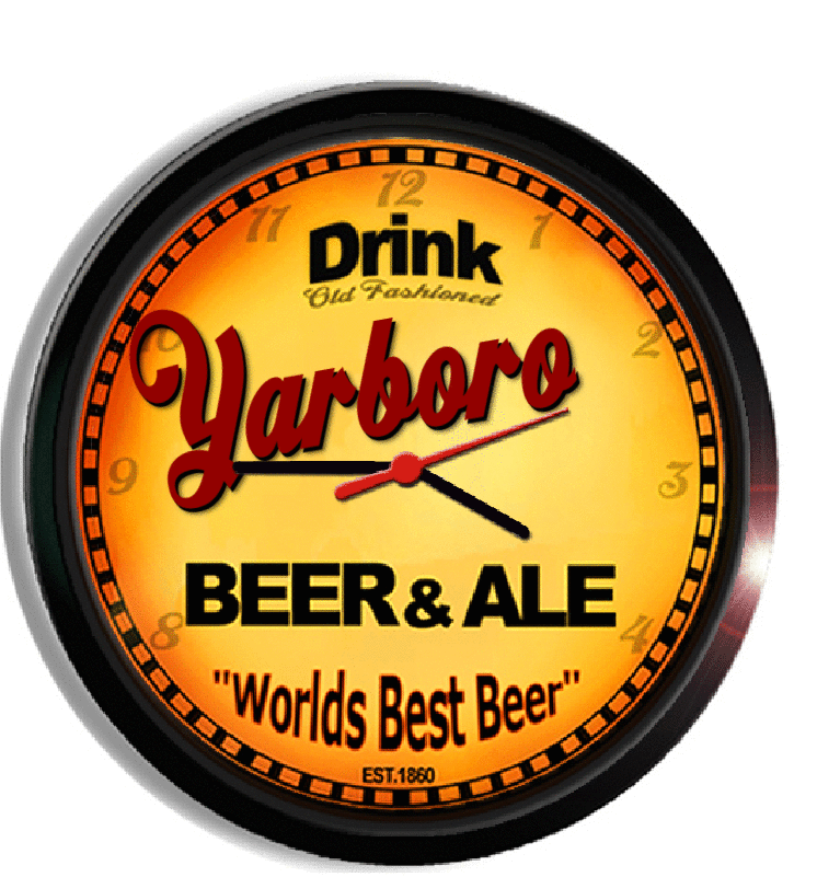 Personalized yarboro beer clock