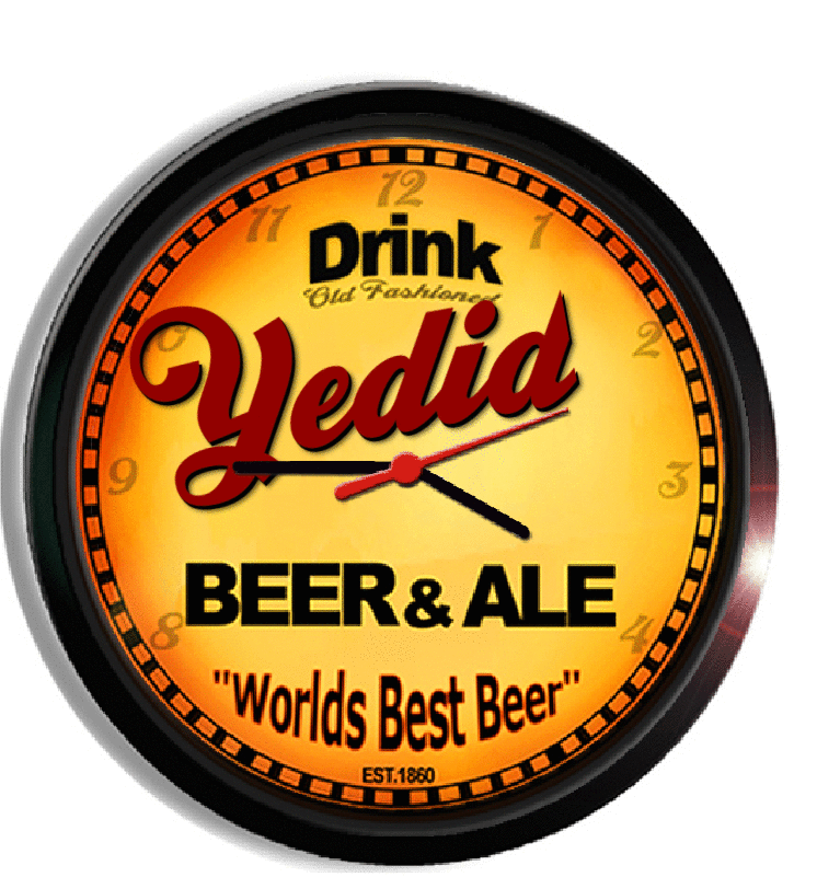 Personalized yedid beer clock