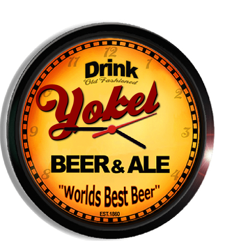 Personalized yokel beer clock
