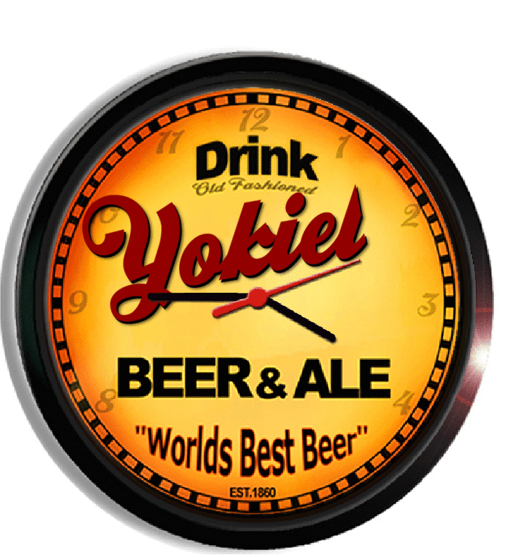 Personalized yokiel beer clock