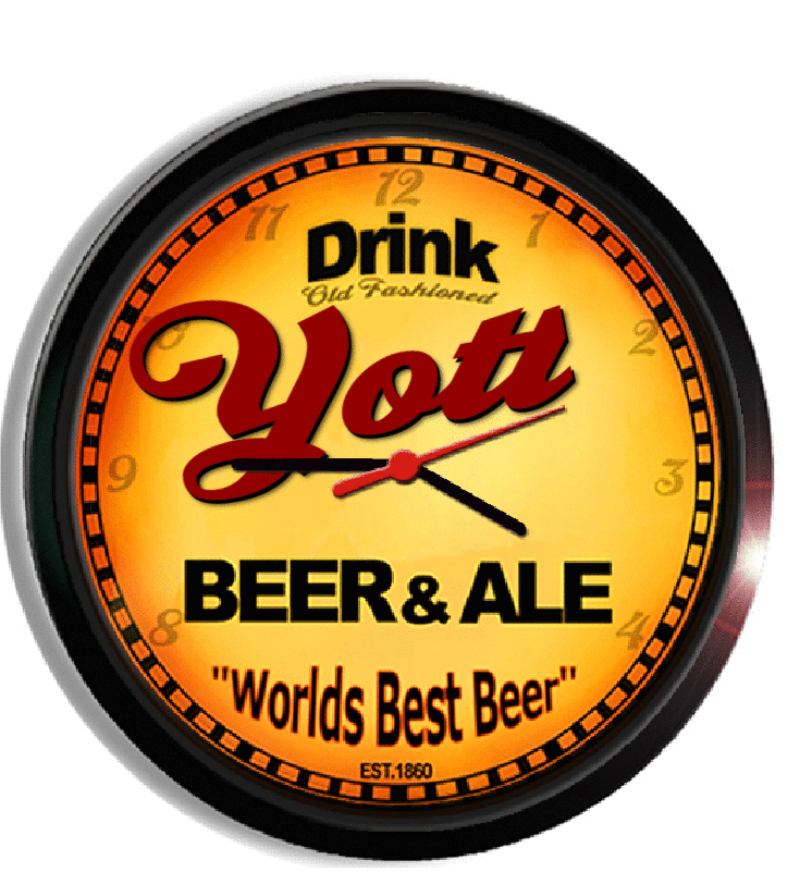 Personalized yott beer clock
