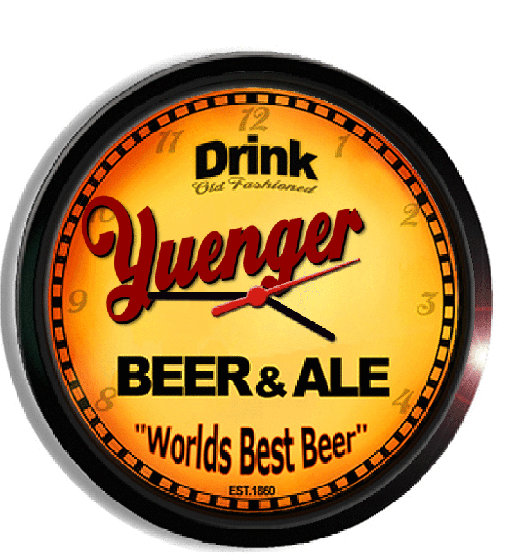 Personalized yuenger beer clock