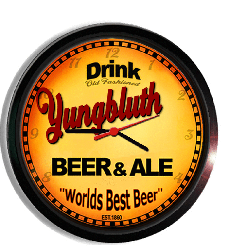 Personalized yungbluth beer clock