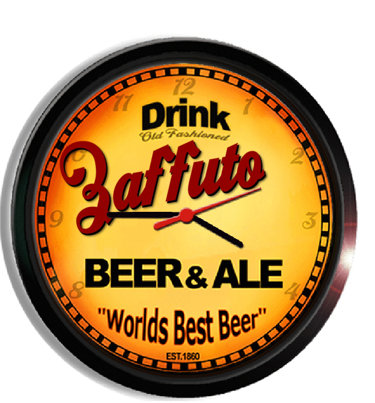 Personalized zaffuto beer clock