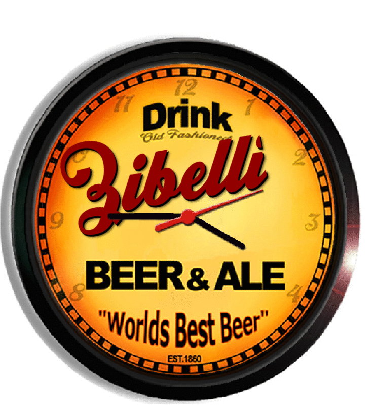 Personalized zibelli beer clock