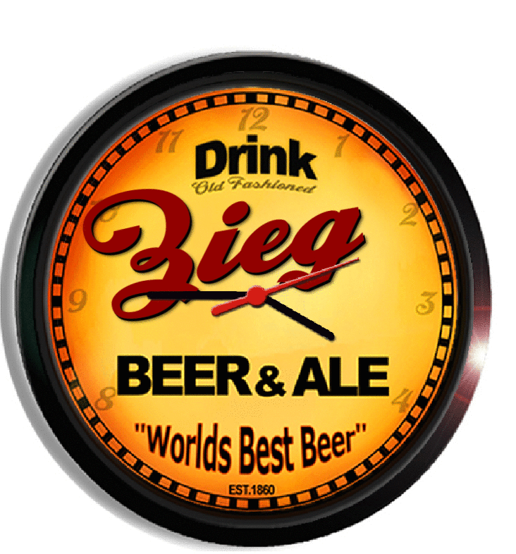 Personalized zieg beer clock